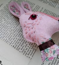 Image 3 of Glove Ears Hare Brooch - Pink