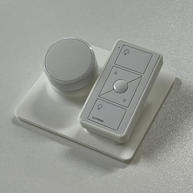 Combo Lutron Aurora Button + Lutron Pico Remote Pedestal