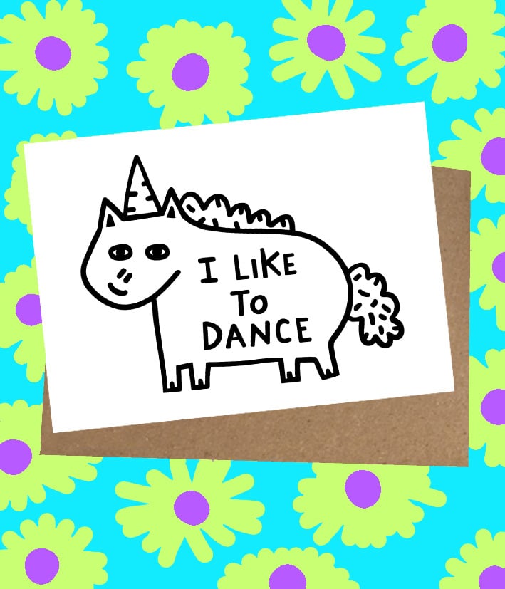 Image of Dance Unicorn Card 