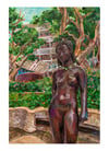sculpture garden postcard