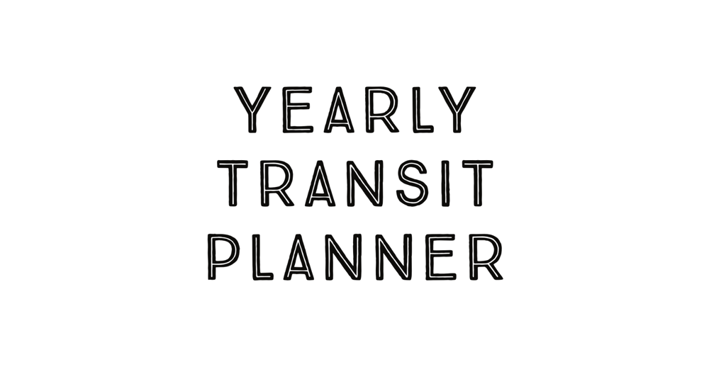 Image of Yearly Transit Planner  / Personal Charts PDF