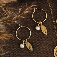 Image 1 of Maya Hoop Diamond Earrings