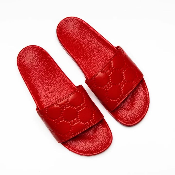 Image of DALLAS MONOGRAM SLIDES (RED) NOW SHIPPING