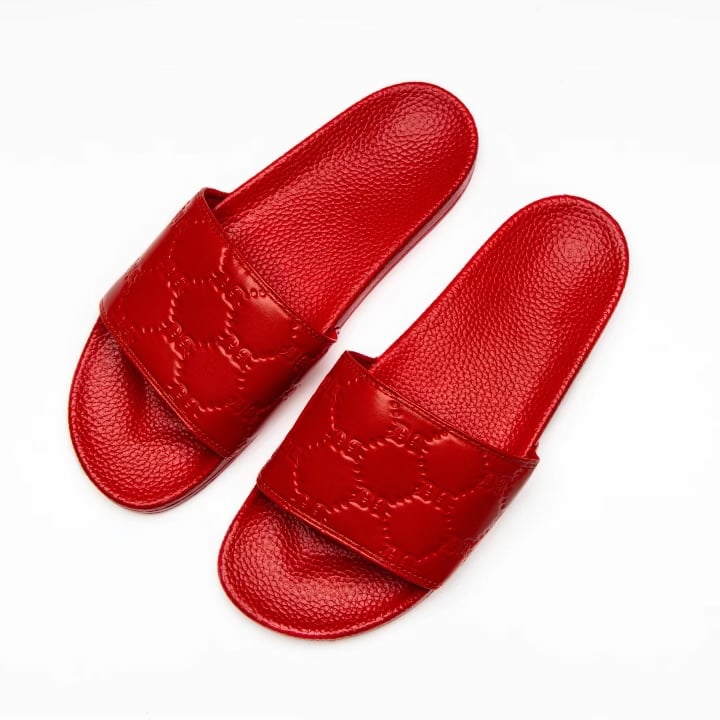 Image of DALLAS MONOGRAM SLIDES (RED) NOW SHIPPING