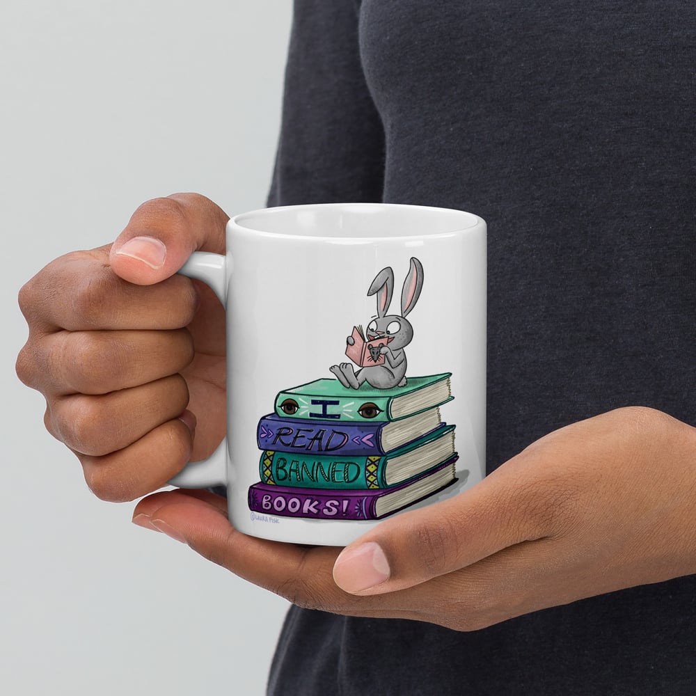 Image of Banned Book Bunny Mug
