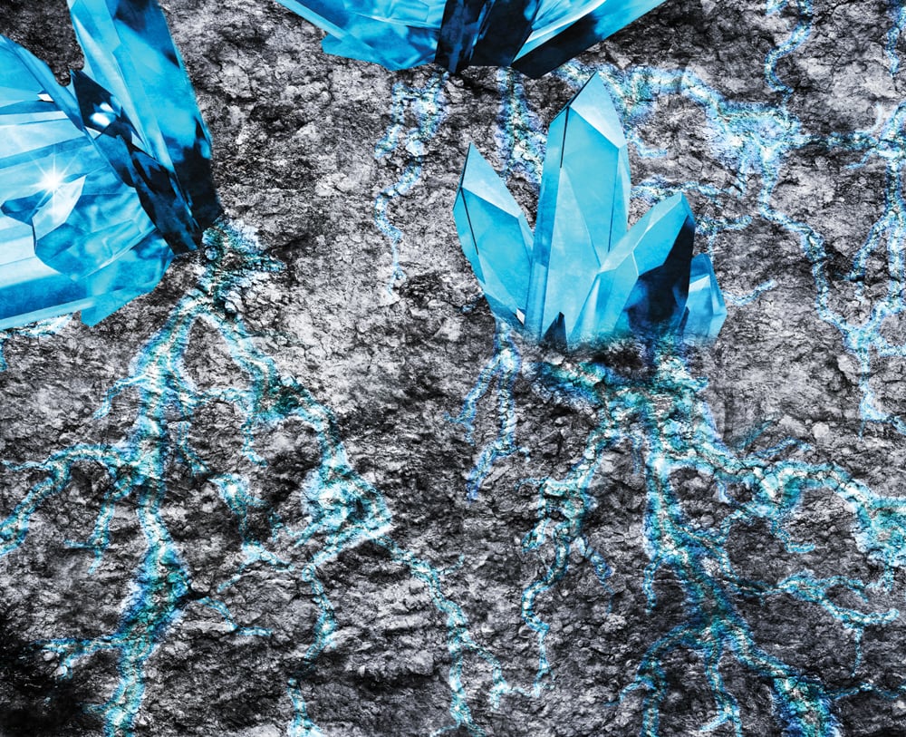 Image of Crystal Mining Planet - #2070 -- 6'x4' plus