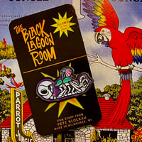 Image 1 of An EX-PARROT Glow-in-the-Dark 1.75" Enamel Pin