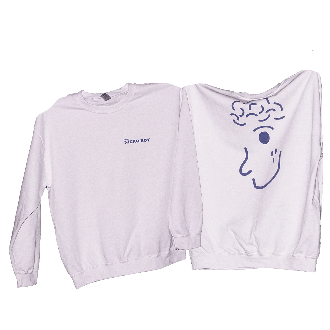 Image of NICKO BOY Unisex Crewneck - WHITE