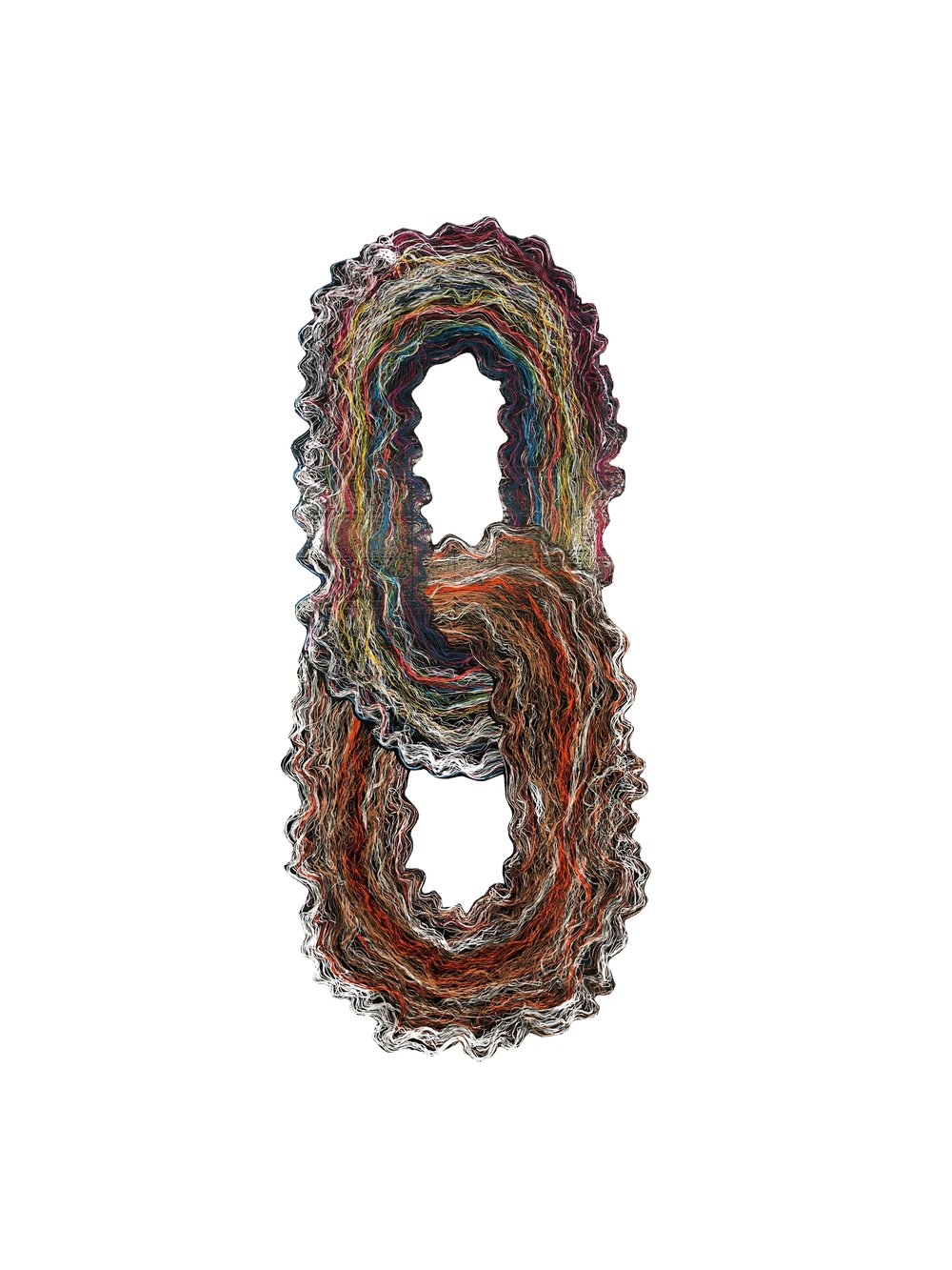 Image of GLITCHED CHAIN TAPESTRY - 2 LINKS - 2