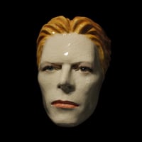 Image 1 of 'The Thin White Duke' Painted Ceramic Mask Sculpture