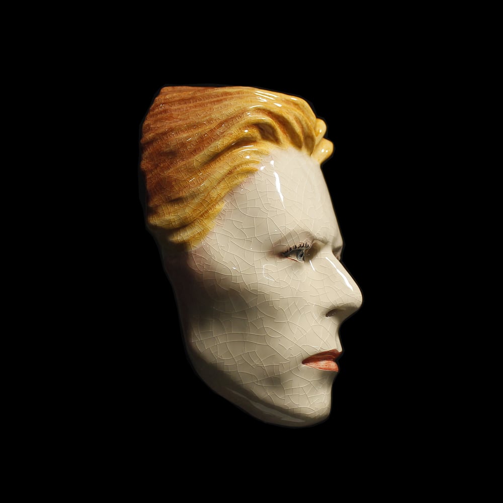 'The Thin White Duke' Painted Ceramic Mask Sculpture