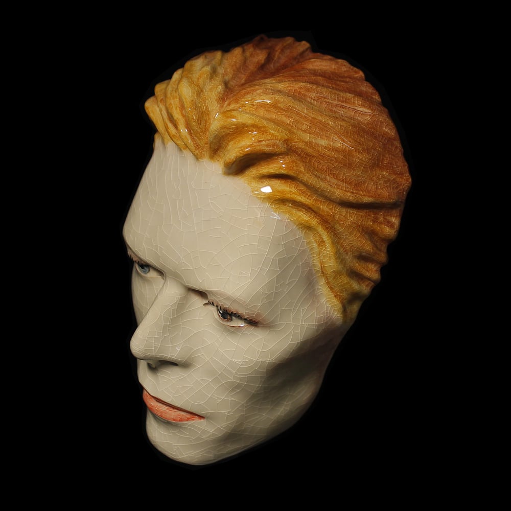 'The Thin White Duke' Painted Ceramic Mask Sculpture
