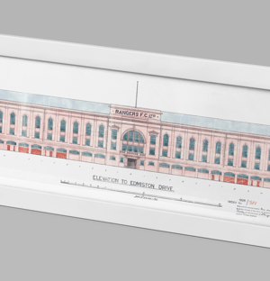 Image of The Blueprint for The Main Stand at Ibrox - Poster Print