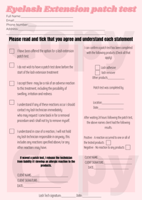 Patch Test Form