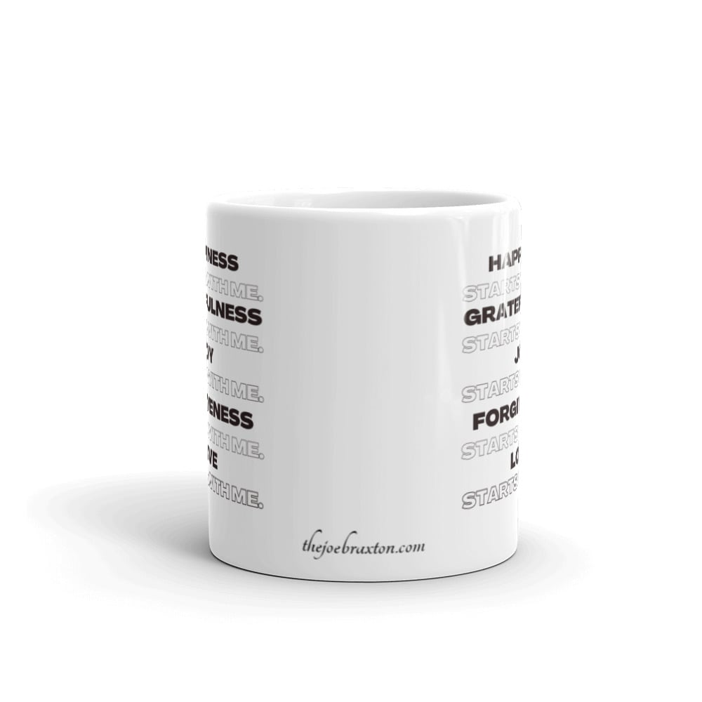 Image of It All Starts With Me Mantra Mug (black lettering)