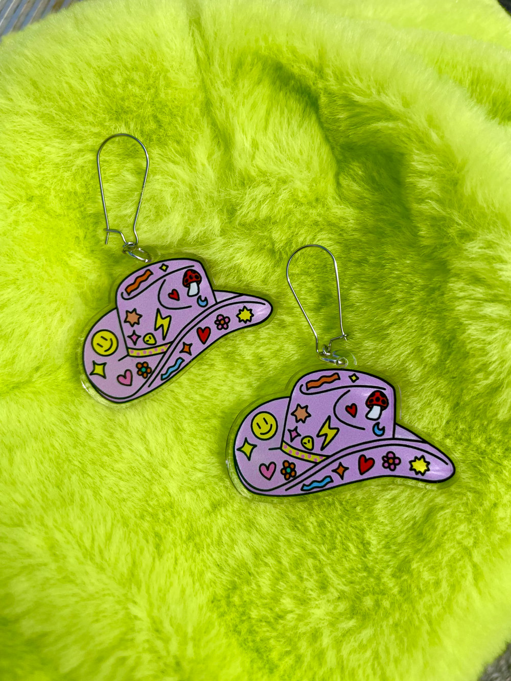 Image of Cowgurl Hat earrings