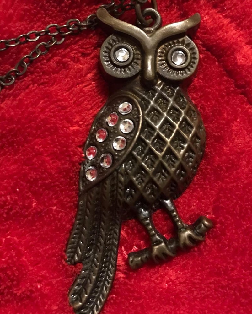 Image of Sparkle owl necklace