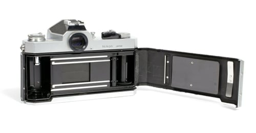 Image of Nikon Nikkormat FT2 35mm SLR film camera with Nikkor 50mm F1.4 lens + case #8055