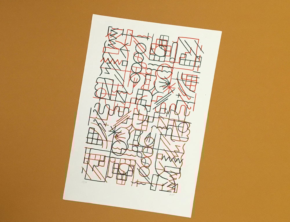 Image of GEOMETRIC LINES PRINT