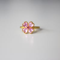 Image 2 of Pink Clover Ring