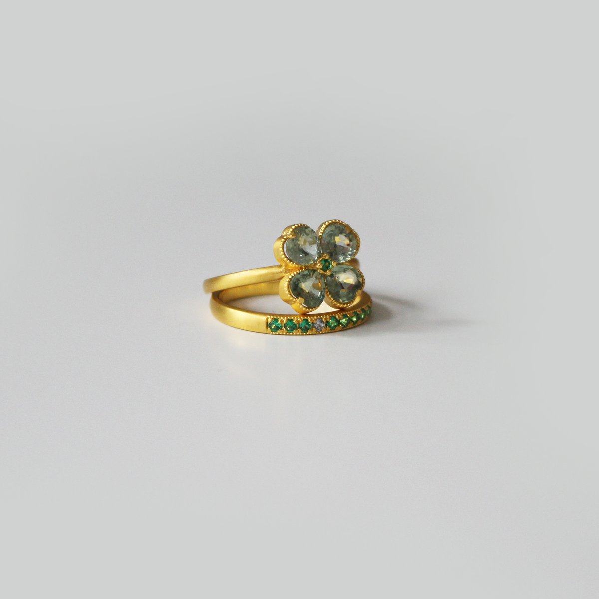 Image of Green Clover Ring