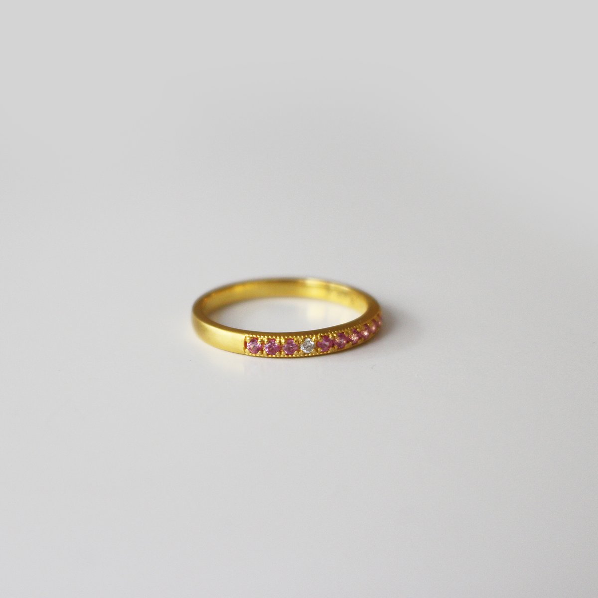 Image of Pink Sapphire Pave Band 