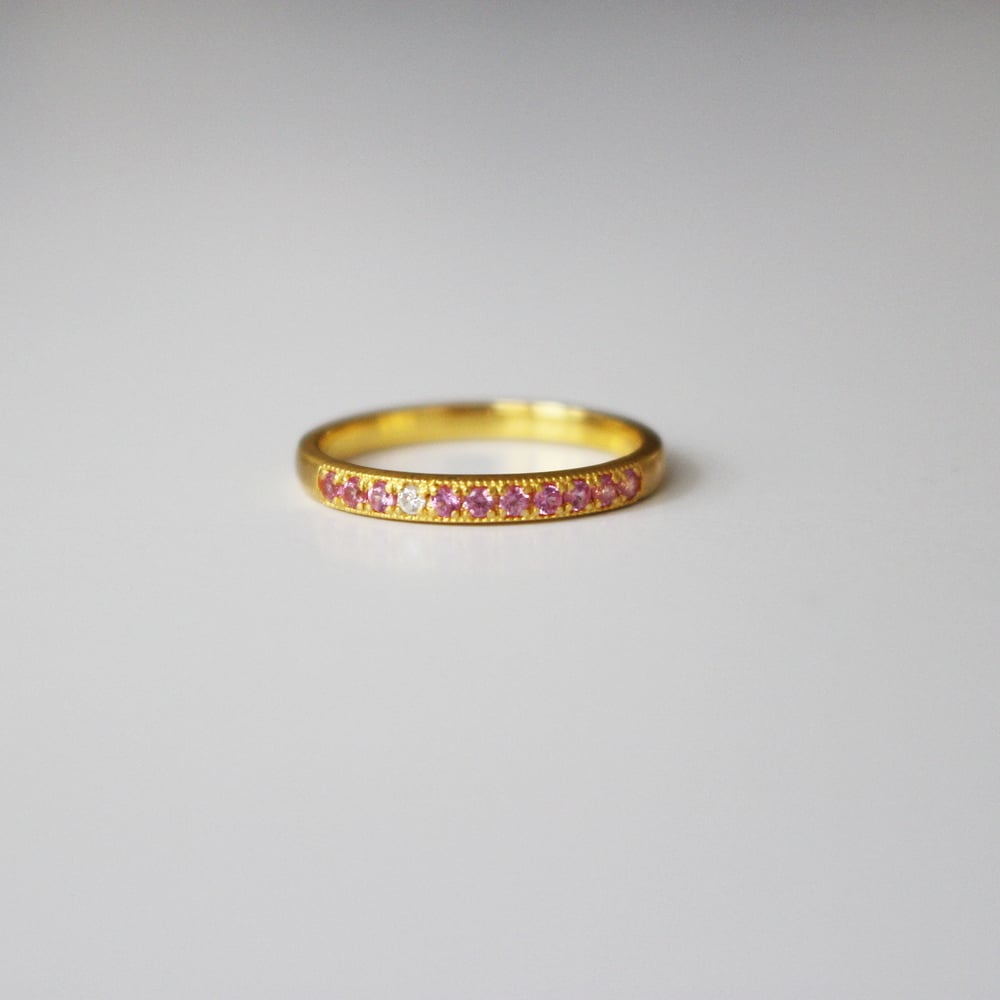 Image of Pink Sapphire Pave Band