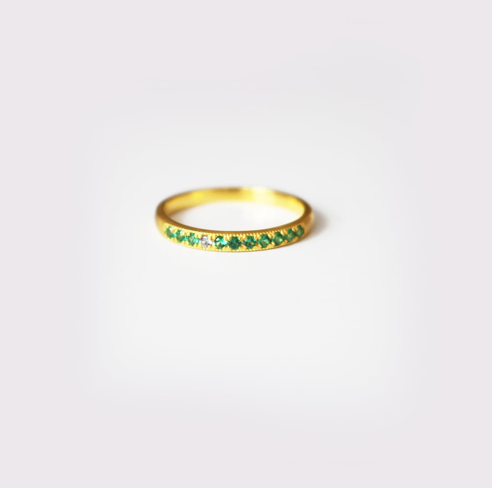 Image of Emerald Pave Band Ring
