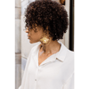 Gold Hoop Bee Earrings - Save the Bees - Amber Earrings