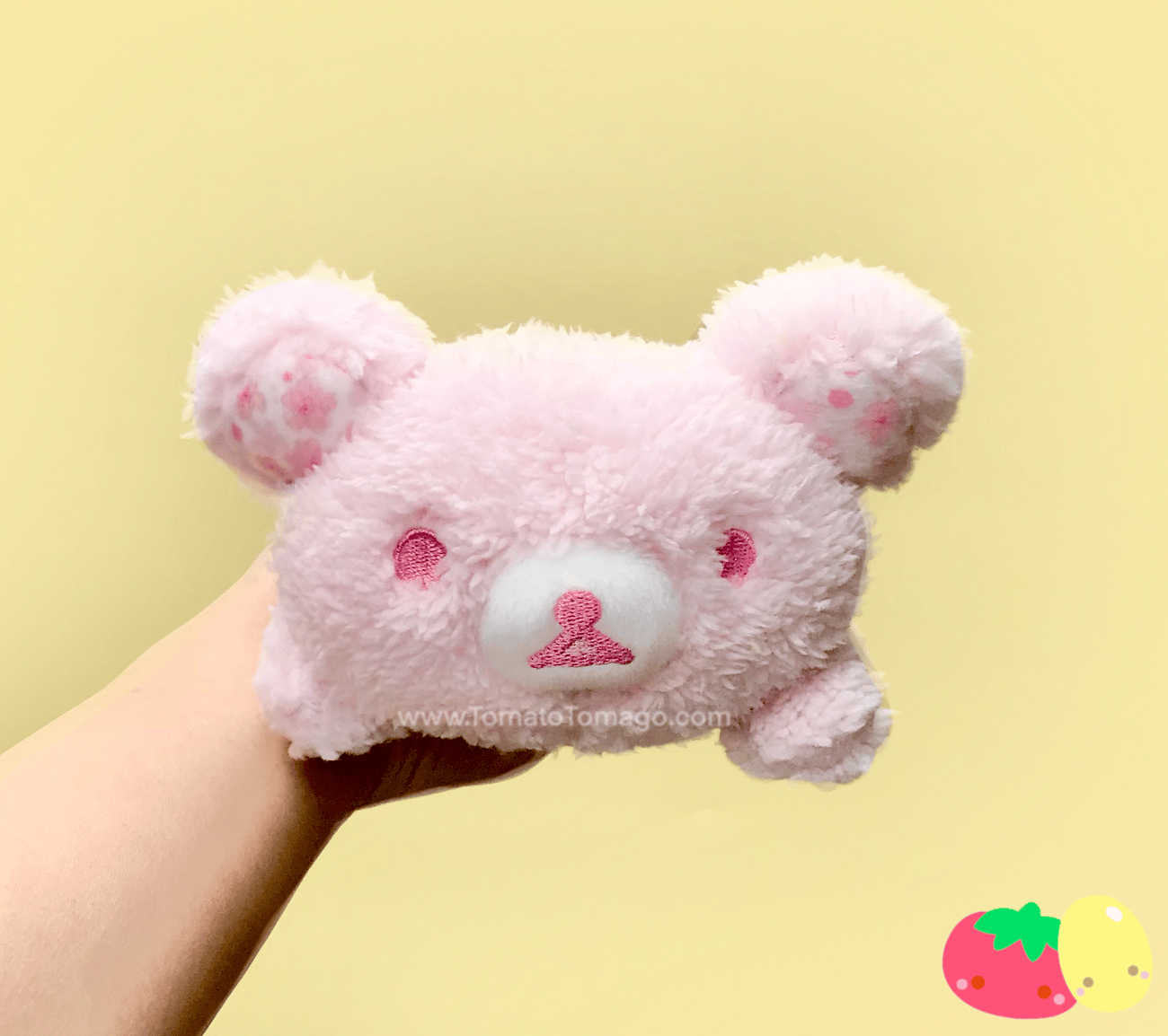 Rilakkuma Cherry Blossom Laying Plushie Tomato Tomago