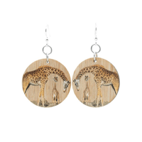 Image 1 of Giraffe Bamboo Earrings