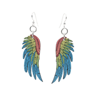Image 1 of Macaw Wing Earrings