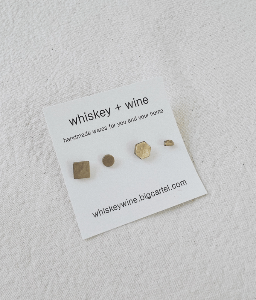Image of mixed brass earring set
