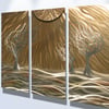 3 Trees 36 inch 47 x 36- Abstract Metal Wall Art Sculpture Modern Decor