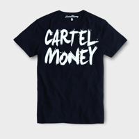 Black Cartel Money W/White Tee 3D Puff Print