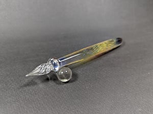 Gold & Silver Feathered Dip Pen