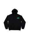 Hues Oval Logo Embroidered Black Hoodie