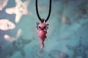 Axolotl Glass Pendant with Necklace