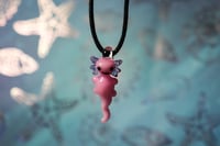 Image 3 of Axolotl Glass Pendant with Necklace