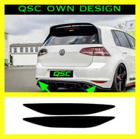 Image 3 of X2 Vw Golf Mk7 Golf Rear Bumper Reflector Overlay Decal Sticker