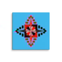 Image 1 of Mayan Temples Mandala, High Resolution Canvas Print with wood backing