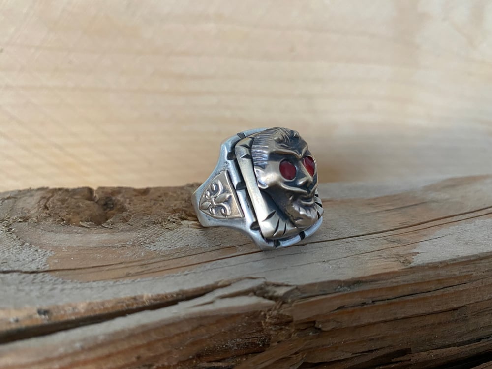 DEVIL WITH RED EYES MEXICAN BIKER RING