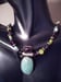 Image of LARIMAR PENDANT NECKLACE WITH AMETHYST 