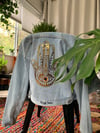 Hamsa Hand Denim Jacket 