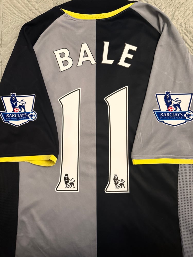 Image of PRE ORDER: Tottenham Hotspur “BALE 11” 2012/13 Third Shirt (XL) + 2018/19 third (XL)