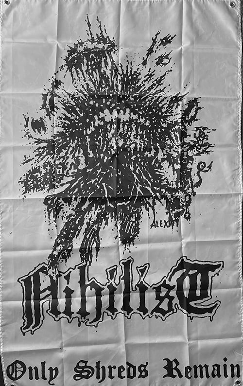 Image of Nihilist " Only Shreds Remain "  Banner /  Flag / Tapestry