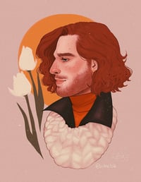 Image 1 of Caleb and tulips