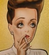 Bette Davis, stretched canvas print, 24x24"