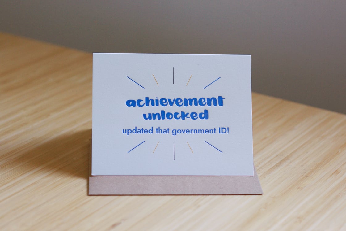 Image of Achievement unlocked: updated that government ID card