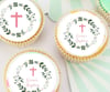 30 PERSONALISED Pre Cut Baptism Cupcake / Cookie Edible Toppers / Option for Personalisation